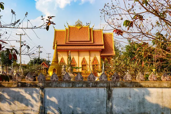 Azji Piękne Buddyjskiej Architektury Laosie — Zdjęcie stockowe