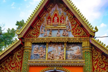 Budist tapınağı mimarisi ve dekorasyonu, Laos.