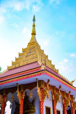 Laos 'taki Asyalı güzel Budist mimarisi