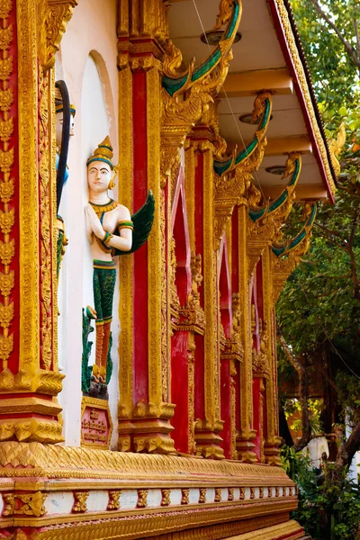 Азиатская Красивая Буддийская Архитектура Лаосе — стоковое фото