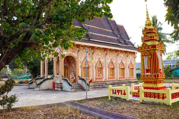 Hermosa Arquitectura Budista Asiática Laos — Foto de Stock