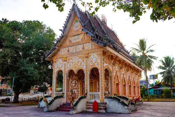 Buddhista Templom Építészet Dekoráció Laosz — Stock Fotó