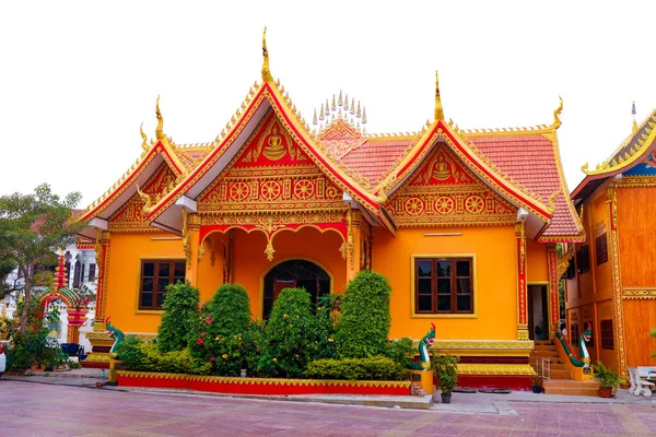 Arquitetura Decoração Templo Budista Laos — Fotografia de Stock