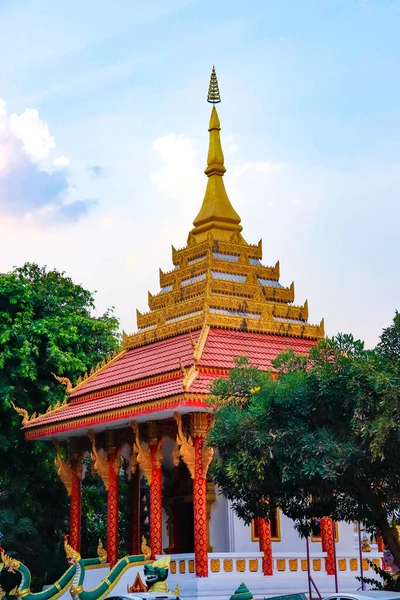 Architecture Décoration Temple Bouddhiste Laos — Photo