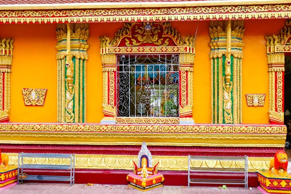 Architettura Decorazione Del Tempio Buddista Laos — Foto Stock