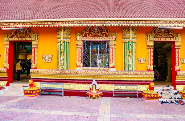 Arquitectura Decoración Del Templo Budista Laos — Foto de Stock