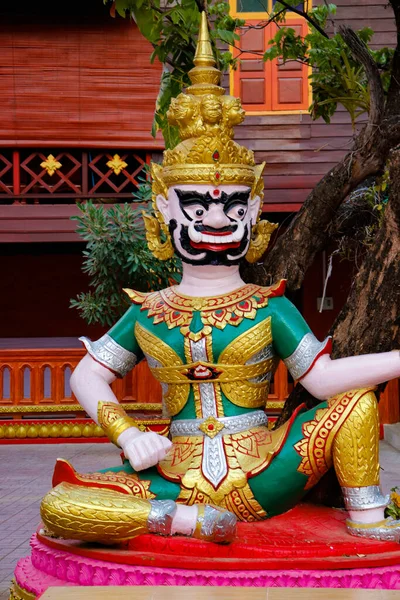 Arquitetura Decoração Templo Budista Laos — Fotografia de Stock