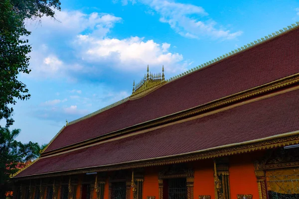 Buddhista Templom Építészet Dekoráció Laosz — Stock Fotó