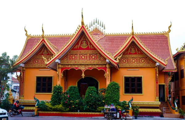 Laos Taki Asyalı Güzel Budist Mimarisi — Stok fotoğraf