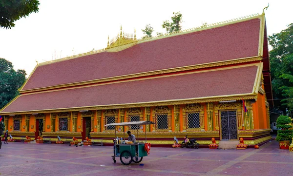 Hermosa Arquitectura Budista Asiática Laos —  Fotos de Stock