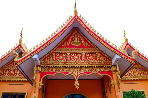 Asiático Bela Arquitetura Budista Laos — Fotografia de Stock
