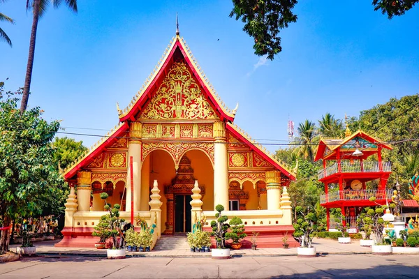 Architettura Buddista Statue Laos — Foto Stock