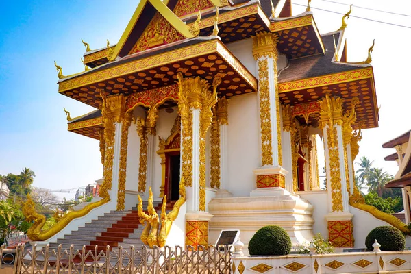 Architecture Bouddhiste Statues Laos — Photo