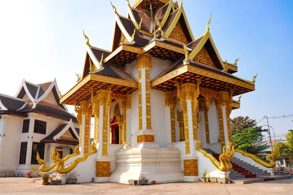 Buddhista Építészet Szobrok Laosz — Stock Fotó
