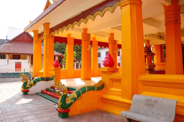 Βουδιστική Αρχιτεκτονική Και Αγάλματα Λάος — Φωτογραφία Αρχείου