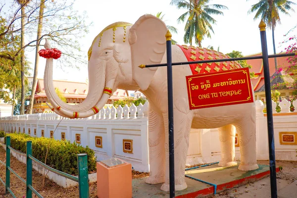 Vientiane Πόλη Buddhist Ναός Λάος — Φωτογραφία Αρχείου