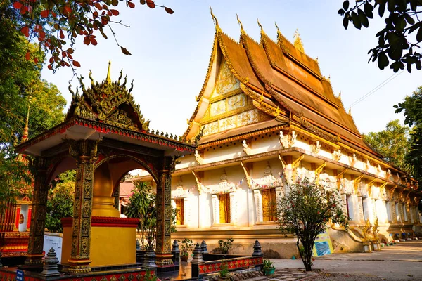 Close Buddhist Decoration Vientiane Laos — стоковое фото