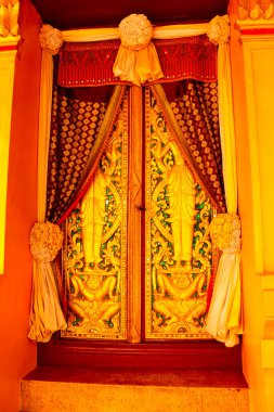Budist dekorasyonunu kapat, Vientiane, Laos
