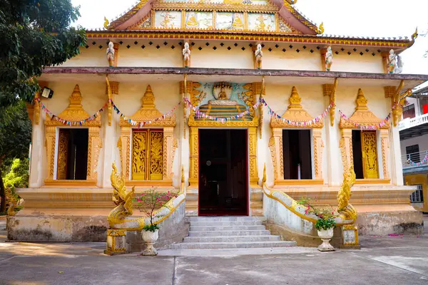 Närbild Buddhistisk Dekoration Vientiane Laos — Stockfoto