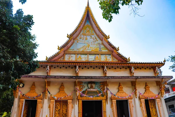 Primer Plano Decoración Budista Vientiane Laos —  Fotos de Stock