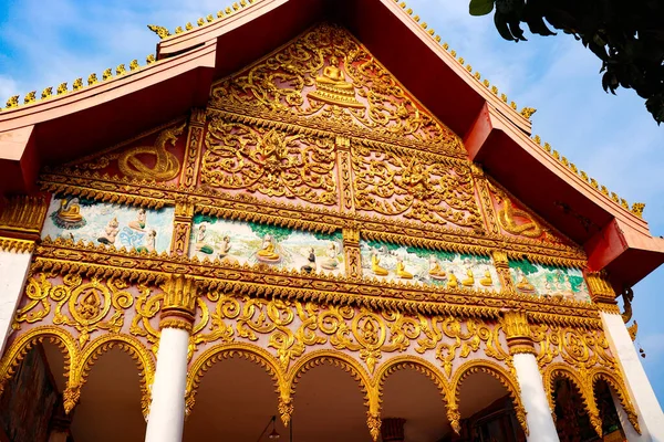 Буддистская Архитектура Декор Луанг Лаос — стоковое фото