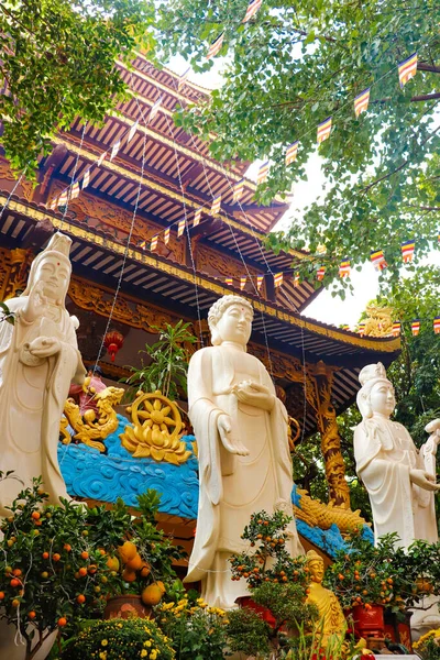 Buddhistická Architektura Sochy Laos — Stock fotografie