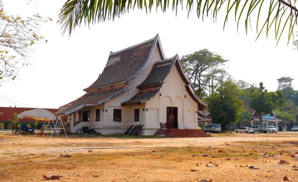 Bangunan Sederhana Dalam Arsitektur Buddha Laos — Stok Foto