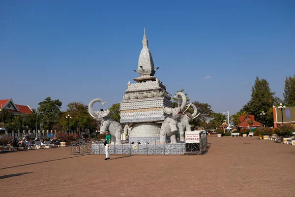 Architektur Patuxay Park Laos — Stockfoto