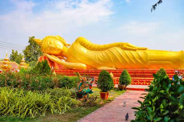 Buddha Vientiane 'de yatıyor, Laos