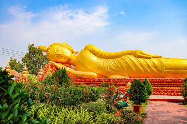Buddha Vientiane 'de yatıyor, Laos