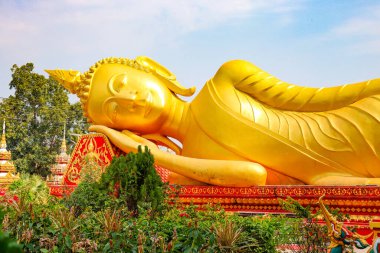 Buddha Vientiane 'de yatıyor, Laos