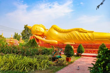 Buddha Vientiane 'de yatıyor, Laos