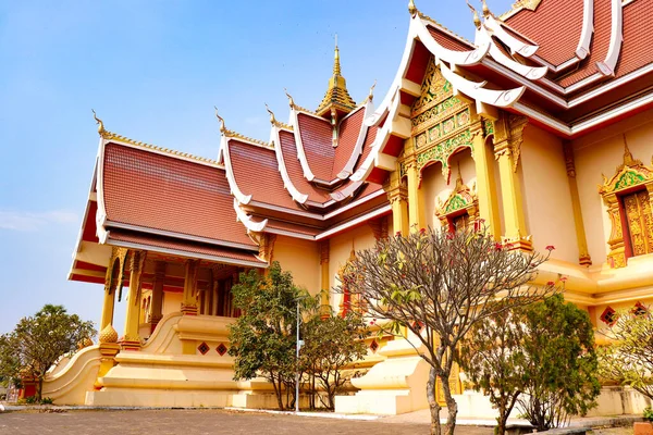 Bela Arquitetura Budista Luang Temple Laos — Fotografia de Stock