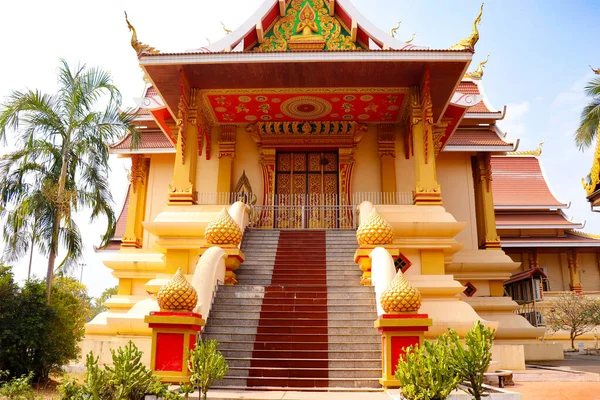 Bela Arquitetura Budista Luang Temple Laos — Fotografia de Stock