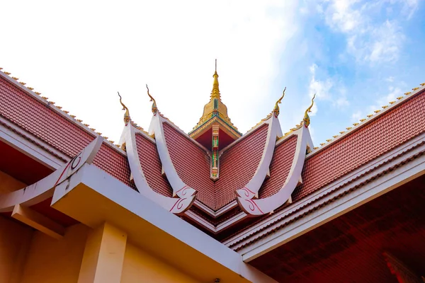 Όμορφη Βουδιστική Αρχιτεκτονική Στο Luang Temple Λάος — Φωτογραφία Αρχείου
