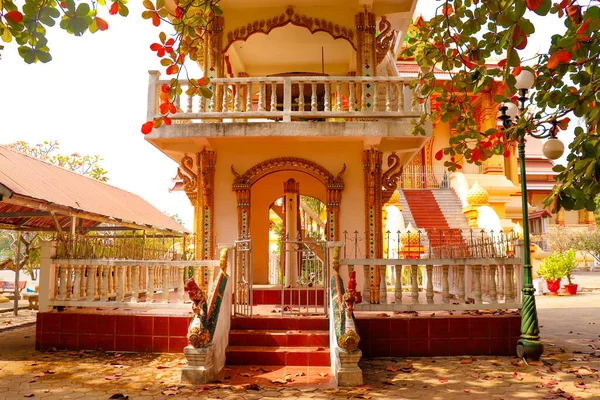Belle Architecture Bouddhiste Dans Temple Luang Laos — Photo