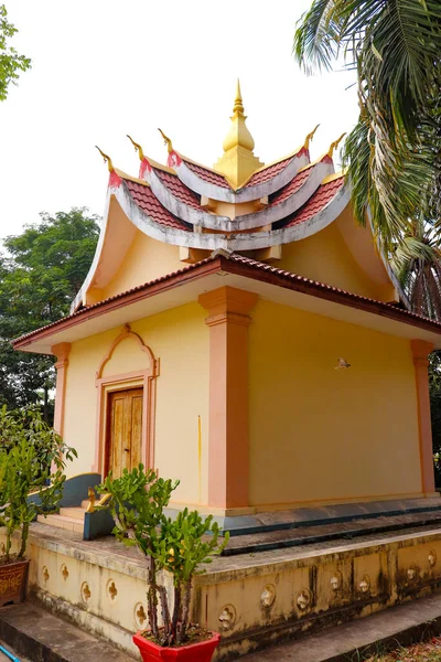 Belle Architecture Bouddhiste Dans Temple Luang Laos — Photo