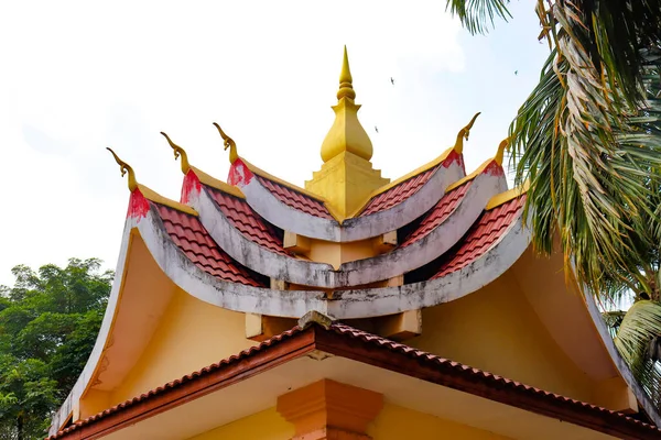 Piękna Buddyjska Architektura Świątyni Luang Laos — Zdjęcie stockowe