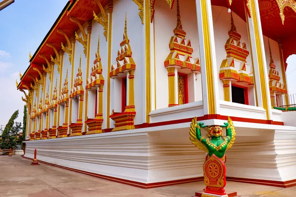 Όμορφη Βουδιστική Αρχιτεκτονική Στο Luang Temple Λάος — Φωτογραφία Αρχείου