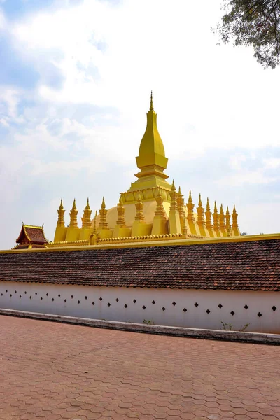 Goldener Tempel Vientiane Laos — Stockfoto