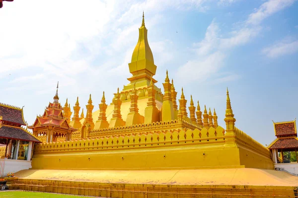 Tempio Oro Vientiane Laos — Foto Stock