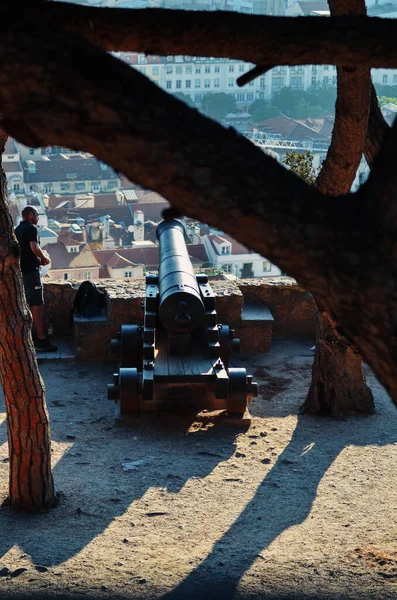 Utsikt Över Den Gamla Staden Fästningen Lissabon Portugal — Stockfoto