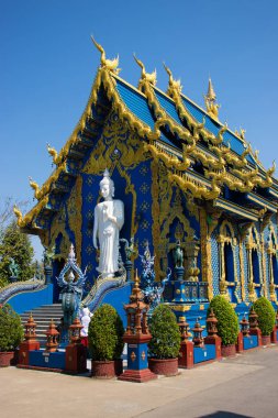 Tayland. Chiang Rai. Mavi Tapınak