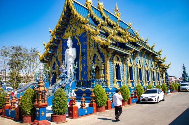 Tayland. Chiang Rai. Mavi Tapınak