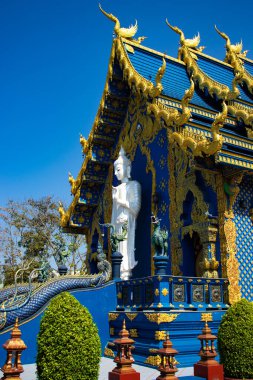 Tayland. Chiang Rai. Mavi Tapınak