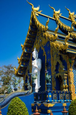 Tayland. Chiang Rai. Mavi Tapınak