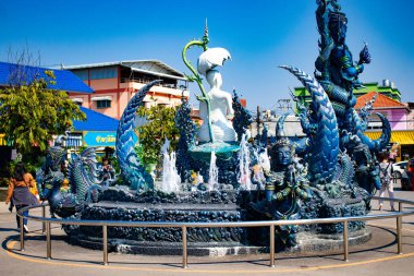 Tayland. Chiang Rai. Mavi Tapınak