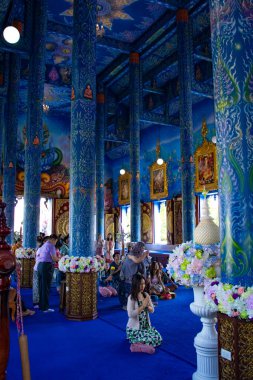 Tayland. Chiang Rai. Mavi Tapınak