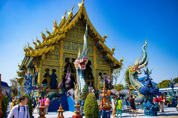 Thailand Det Chiang Rai Blå Templet — Stockfoto