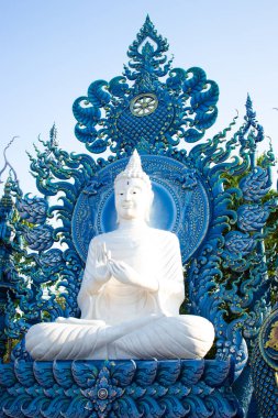 Tayland. Chiang Rai. Mavi Tapınak